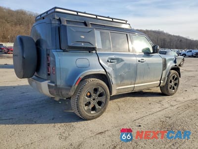 Trzecie zdjęcie samochodu z tyłu: 2020 LAND ROVER DEFENDER 110 S VIN:SALEJEEX9L2023350 - miniatura