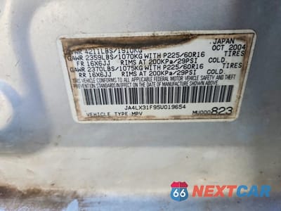 Zdjęcie 13 z 13 samochodu: 2005 MITSUBISHI OUTLANDER LS VIN:JA4LX31F95U019654 - miniatura