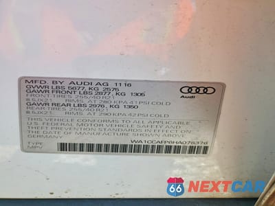 Zdjęcie 13 z 13 samochodu: 2017 AUDI SQ5 PREMIUM PLUS VIN:WA1CCAFP6HA078376 - miniatura