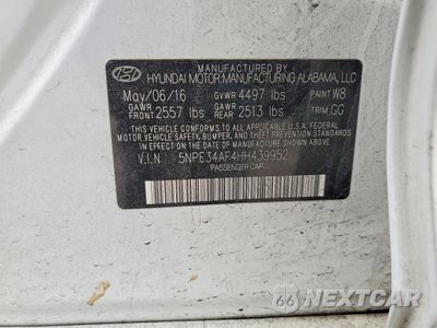 Zdjęcie 12 z 13 samochodu: 2017 HYUNDAI SONATA SPORT VIN:5NPE34AF4HH439952 - miniatura