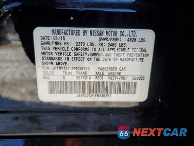 Zdjęcie 12 z 12 samochodu: 2015 INFINITI Q50 VIN:JN1BV7AP1FM339353 - miniatura