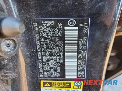 Zdjęcie 12 z 13 samochodu: 2013 LEXUS CT 200 VIN:JTHKD5BH2D2158281 - miniatura