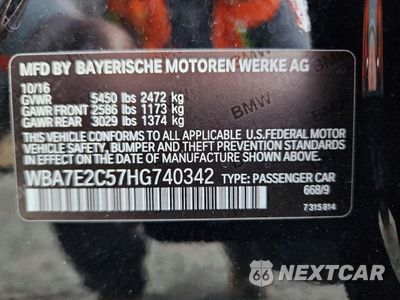 Zdjęcie 12 z 12 samochodu: 2017 BMW 740 I VIN:WBA7E2C57HG740342 - miniatura