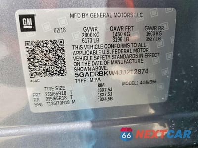 Zdjęcie 13 z 13 samochodu: 2018 BUICK ENCLAVE ESSENCE VIN:5GAERBKW4JJ212874 - miniatura