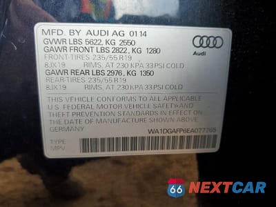 Zdjęcie 13 z 15 samochodu: 2014 AUDI Q5 PREMIUM PLUS VIN:WA1DGAFP6EA077765 - miniatura