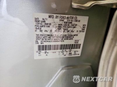 Zdjęcie 12 z 12 samochodu: 2011 FORD EDGE SEL VIN:2FMDK4JC0BBB47816 - miniatura