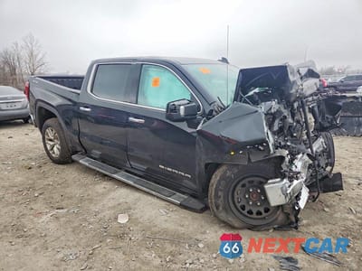 Czwarte zdjęcie samochodu z boku: 2020 GMC SIERRA K1500 SLT VIN:1GTU9DET0LZ246712 - miniatura