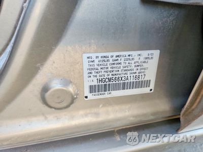 Zdjęcie 12 z 12 samochodu: 2003 HONDA ACCORD EX VIN:1HGCM566X3A116817 - miniatura
