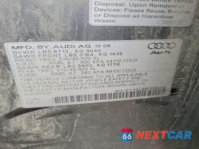 Zdjęcie 12 z 12 samochodu: 2009 AUDI Q7 3.6 QUATTRO PREMIUM S-LINE VIN:WA1EY74L99D026155 - miniatura