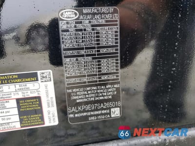 Zdjęcie 13 z 13 samochodu: 2025 LAND ROVER RANGE ROVER SE VIN:SALKP9E97SA265018 - miniatura