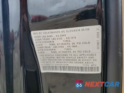 Zdjęcie 13 z 14 samochodu: 2009 VOLKSWAGEN TOUAREG 2 V6 VIN:WVGBE77LX9D001208 - miniatura