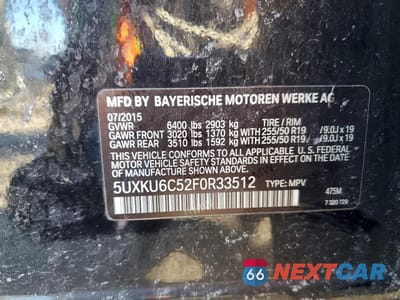 Zdjęcie 13 z 14 samochodu: 2015 BMW X6 XDRIVE50I VIN:5UXKU6C52F0R33512 - miniatura
