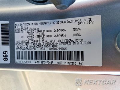 Zdjęcie 13 z 14 samochodu: 2022 TOYOTA TACOMA DOUBLE CAB VIN:3TMCZ5AN6NM458690 - miniatura