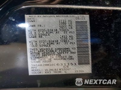 Zdjęcie 23 z 24 samochodu: 2014 NISSAN PATHFINDER S VIN:5N1AR2MM1EC631151 - miniatura