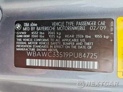 Zdjęcie 12 z 12 samochodu: 2009 BMW 328 XI VIN:WBAWC33519PU84725 - miniatura