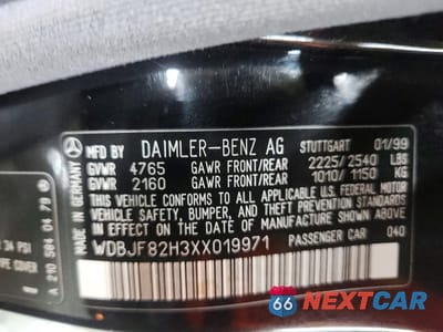 Zdjęcie 12 z 12 samochodu: 1999 MERCEDES-BENZ E 320 4MATIC VIN:WDBJF82H3XX019971 - miniatura
