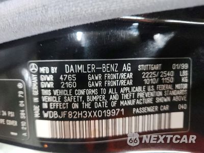 Zdjęcie 12 z 12 samochodu: 1999 MERCEDES-BENZ E 320 4MATIC VIN:WDBJF82H3XX019971 - miniatura