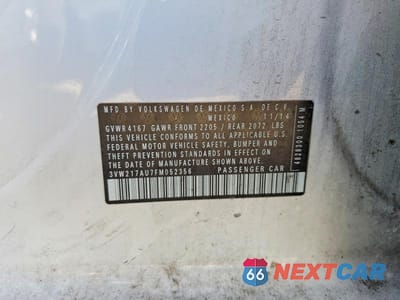 Zdjęcie 12 z 12 samochodu: 2015 VOLKSWAGEN GOLF VIN:3VW217AU7FM052356 - miniatura