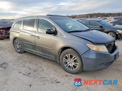 Czwarte zdjęcie samochodu z boku: 2013 HONDA ODYSSEY EXL VIN:5FNRL5H61DB034069 - miniatura