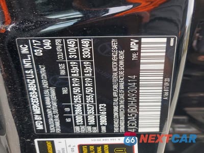 Zdjęcie 14 z 14 samochodu: 2017 MERCEDES-BENZ GLE 350 VIN:4JGDA5JB0HA930414 - miniatura