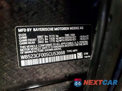 Zdjęcie 14 z 14 samochodu: 2025 BMW IX XDRIVE50 VIN:WB523CF00SCU53668 - miniatura