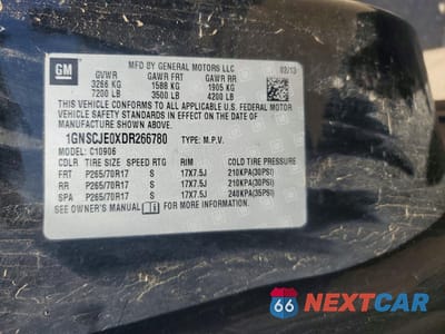 Zdjęcie 14 z 14 samochodu: 2013 CHEVROLET SUBURBAN C1500 LT VIN:1GNSCJE0XDR266780 - miniatura