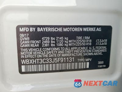 Zdjęcie 13 z 13 samochodu: 2018 BMW X1 XDRIVE28I VIN:WBXHT3C33J5F91131 - miniatura