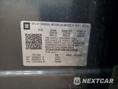 Zdjęcie 13 z 14 samochodu: 2019 CHEVROLET EQUINOX LT VIN:3GNAXKEV6KS610018 - miniatura