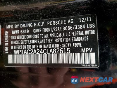 Zdjęcie 13 z 13 samochodu: 2012 PORSCHE CAYENNE TURBO VIN:WP1AC2A24CLA82615 - miniatura