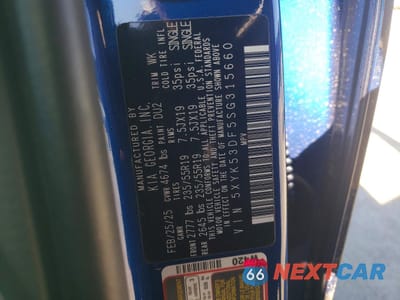 Zdjęcie 14 z 14 samochodu: 2025 KIA SPORTAGE SX PRESTIGE VIN:5XYK53DF5SG315660 - miniatura