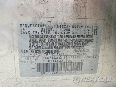 Zdjęcie 13 z 13 samochodu: 2017 NISSAN VERSA S VIN:3N1CN7APXHL863845 - miniatura