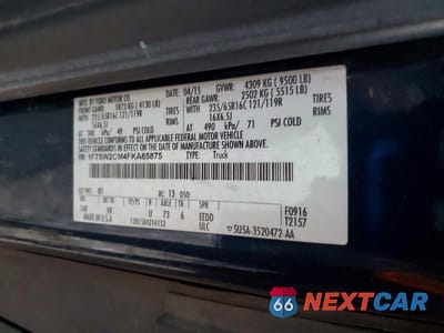 Zdjęcie 13 z 13 samochodu: 2015 FORD TRANSIT DELIVERY VAN VIN:1FTSW2CM4FKA85875 - miniatura