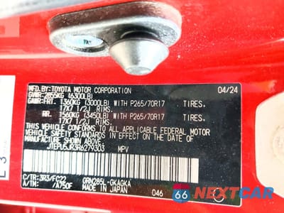 Zdjęcie 13 z 13 samochodu: 2024 TOYOTA 4RUNNER SR5/SR5 PREMIUM VIN:JTEPU5JR3R6279303 - miniatura