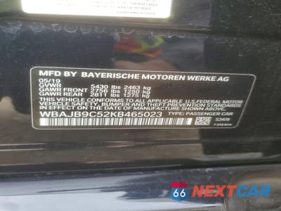 Zdjęcie 13 z 13 samochodu: 2019 BMW M550XI VIN:WBAJB9C52KB465023 - miniatura