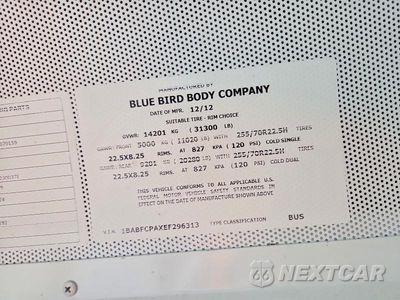 Zdjęcie 10 z 10 samochodu: 2014 BLUE BIRD SCHOOL BUS / TRANSIT BUS VIN:1BABFCPAXEF296313 - miniatura