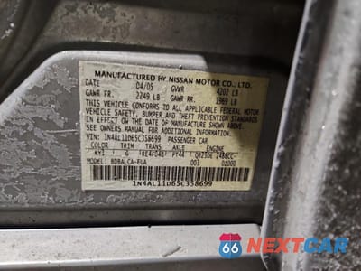 Zdjęcie 12 z 13 samochodu: 2005 NISSAN ALTIMA S VIN:1N4AL11D65C358699 - miniatura