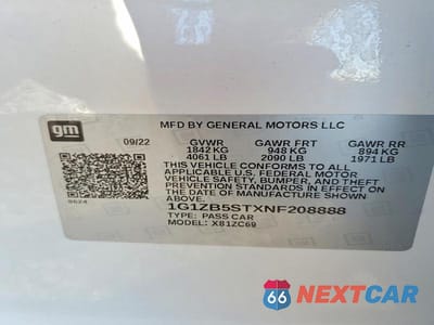 Zdjęcie 13 z 13 samochodu: 2022 CHEVROLET MALIBU LS VIN:1G1ZB5STXNF208888 - miniatura