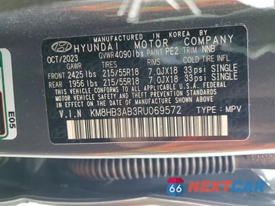 Zdjęcie 14 z 14 samochodu: 2024 HYUNDAI KONA SEL VIN:KM8HB3AB3RU069572 - miniatura