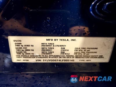 Zdjęcie 13 z 13 samochodu: 2020 TESLA MODEL Y VIN:5YJYGDEF4LF005145 - miniatura