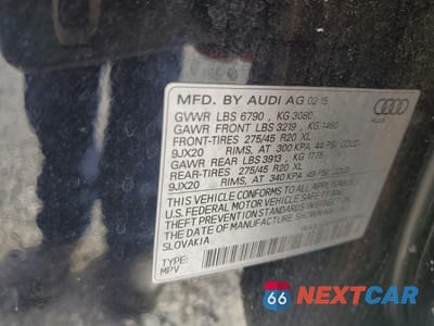 Zdjęcie 13 z 13 samochodu: 2015 AUDI Q7 PREMIUM PLUS VIN:WA1LGAFE4FD017803 - miniatura