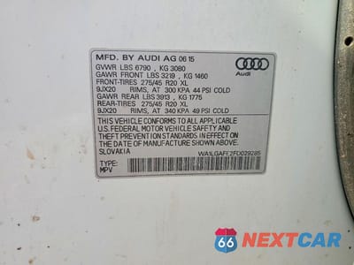 Zdjęcie 13 z 13 samochodu: 2015 AUDI Q7 PREMIUM PLUS VIN:WA1LGAFE2FD029285 - miniatura