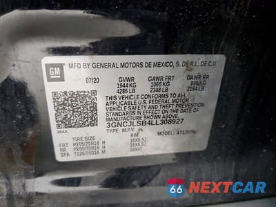 Zdjęcie 12 z 12 samochodu: 2020 CHEVROLET TRAX 1LT VIN:3GNCJLSB4LL308927 - miniatura