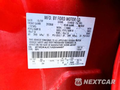 Zdjęcie 13 z 13 samochodu: 2010 FORD EDGE SEL VIN:2FMDK4JC1ABA44497 - miniatura