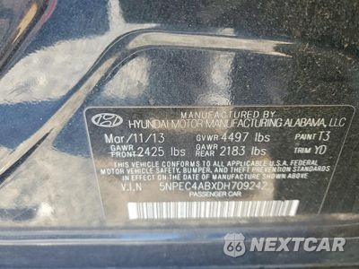 Zdjęcie 12 z 13 samochodu: 2013 HYUNDAI SONATA SE VIN:5NPEC4ABXDH709242 - miniatura