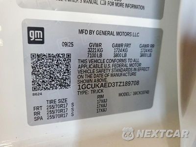 Zdjęcie 12 z 12 samochodu: 2026 CHEVROLET SILVERADO K1500 VIN:1GCUKAED3TZ189708 - miniatura