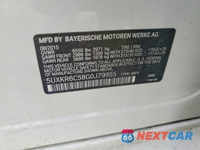 Zdjęcie 13 z 14 samochodu: 2016 BMW X5 XDRIVE50I VIN:5UXKR6C58G0J79955 - miniatura