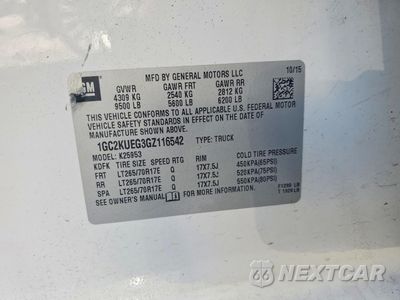 Zdjęcie 12 z 12 samochodu: 2016 CHEVROLET SILVERADO K2500 HEAVY DUTY VIN:1GC2KUEG3GZ116542 - miniatura
