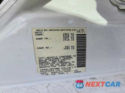 Zdjęcie 12 z 12 samochodu: 2021 NISSAN ALTIMA S VIN:1N4BL4BV0MN382853 - miniatura
