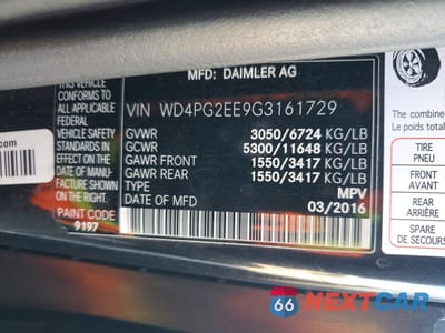 Zdjęcie 13 z 14 samochodu: 2016 MERCEDES-BENZ METRIS VIN:WD4PG2EE9G3161729 - miniatura