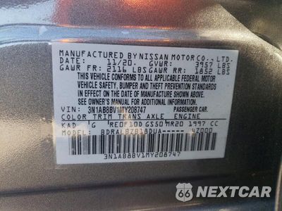 Zdjęcie 12 z 12 samochodu: 2021 NISSAN SENTRA S VIN:3N1AB8BV1MY208747 - miniatura